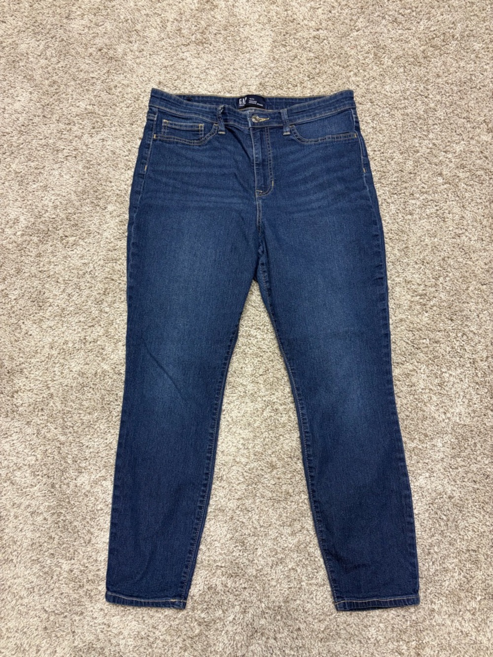 GAP high rise favorite jegging in Dark Blue Wash